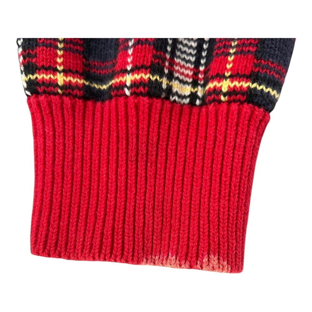 Tommy Hilfiger Golf Chunky Cable Knit V Neck Sweater Y2K Fisherman Mens Large - Picture 9 of 9